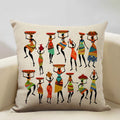Axyaa African Woman Geometric Pillow Cover Ethnic Sofa Decoration