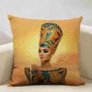 Axyaa African Women Design Linen Cushion Cover 45x45cm