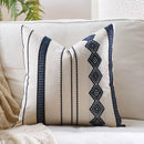 Axyaa Bohemian Embroidered Pillow Cover: Ethnic Cotton Linen Pattern, Various Sizes & Colors