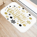Axyaa Golden Black Letter Printed Door Mat, Non-Slip Floor Home Decoration