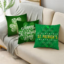 Axyaa St. Patrick's Day Four Leaf Clover Pillow Case in Green Series Home Decoration