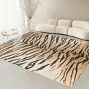 Axyaa Zebra Pattern Plush Living Room Carpet - Nordic Style Large Area Rug