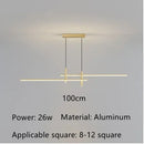 Axyaa 2025 Black Gold LED Dining Chandelier for Kitchen Minimalist Home Decor Lighting