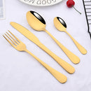 Axyaa Rainbow Gold Stainless Steel Cutlery Set