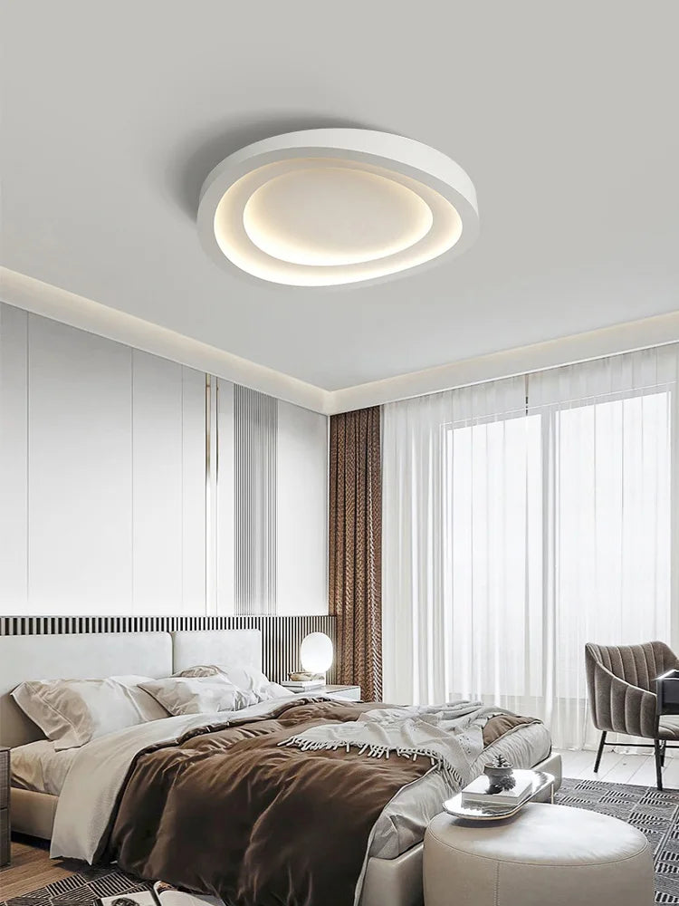 Axyaa Round Master Bedroom LED Ceiling Lamp - Modern Nordic Living Room Lighting