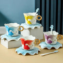 Axyaa Goldfish Ceramic Tea Cup Exquisite Afternoon Camellia Mug