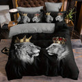 Axyaa Beast Print Bedding Set - Soft Duvet Cover with Zipper Closure