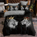 Axyaa Beast Print Bedding Set - Soft Duvet Cover with Zipper Closure