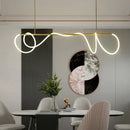 Axya LED Chandelier Soft Plastic Dinning Room Lighting Minimalist Designer Office Table Art Strip