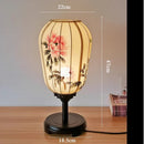 Axyaa Medieval Fabric Lanterns Table Lamp Hand-Drawn Traditional Decor Bedside Study Desk Light