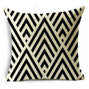 Axyaa Geometric Lines Monochrome Pattern Pillowcase for Stylish Décor