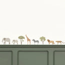 Giraffe & Floral Nursery Wall Sticker by Axyaa - Adhesive Animals Mural for Baby Bedroom