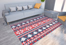 Axyaa Geometric Print Carpet for Boho Home Decor
