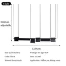 Axyaa Nordic LED Long Strip Chandelier for Office Showroom and Dining Room