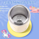 Axyaa Kids Cartoon Stainless Steel Thermal Water Bottle with Straw