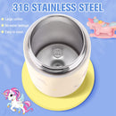 Axyaa Kids Stainless Steel Thermal Water Bottle - Cute Cartoon Design, Leak-Proof Insulated Cup
