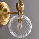 Axyaa Swan Glass Wall Lamp Fixture for Bedroom Bedside Corridor Stairwell, All Copper Indoor Decor