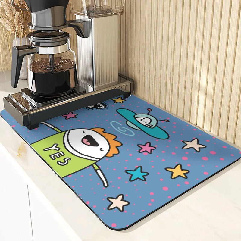 Starry Sky Absorbent Drying Mat - Axyaa Kitchen & Dining Table Mats