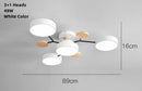 Axyaa Wood Iron Art Chandelier for Modern LED Ceiling Light in Living Room