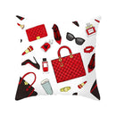 Axyaa Red Cartoon Cushion Cover 45x45cm - Modern Leisure Home Decor Pillow