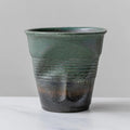 Axyaa Rough Pottery Coffee Cup, Irregular Gradient Ceramic Latte Tea Cup