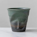 Axyaa Rough Pottery Coffee Cup, Irregular Gradient Ceramic Latte Tea Cup