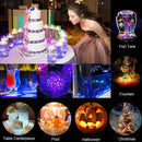 Axyaa Submersible LED Light Remote Pond Waterproof Pool Lamp for Vases Fish Tanks