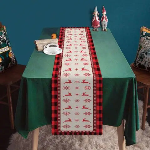 Axyaa Christmas Gnome Table Runner - Festive Home Party Decor