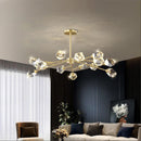 Axyaa Nordic Copper Crystal Chandelier - Luxury LED Pendant Lights