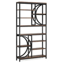 Axyaa 8 Tier Industrial Bookshelf, 77" Tall Open Etagere Bookcase for Living Room