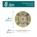 Axyaa Porcelain Dinner Plates Set for 6 - Scratch Resistant Breakfast & Dinnerware