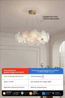Axyaa French Crystal Chandelier and American Retro Flower Lamp