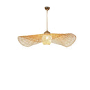 Axyaa Rattan Pendant Lamp Chandelier Bamboo Kitchen Light Island Vintage Design