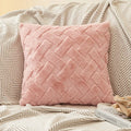 Axyaa Simple Striped Rabbit Plush Pillowcase in Double-Sided Velvet Cover