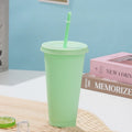 Axyaa 710ml Macaron Plastic Straw Cup - Large Capacity, Reusable, Ideal for Parties & Coffee