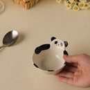 Axyaa Panda Ceramic Dipping Dish, Mini Fruit Bowl, Steamer, Snack Bowl - Home & Restaurant Tableware