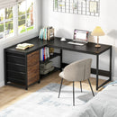 Axyaa Modern L-Shaped Computer Desk: Corner Office Workstation & Study Table