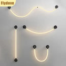 Axyaa Music Note Art Linear Wall Light - Minimalist Bedroom Bar Decor