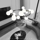 Axyaa Magic Bean Glass Chandelier: Nordic Minimalist Luxury Light for Living Room, Bedroom & Restaurant