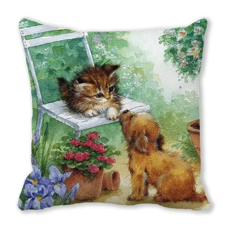 Axyaa Christmas Cat Dog 2023 Pillowcase Snowman Gift Set Decor