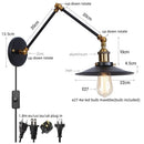 Axyaa Rustic Vintage LED Wall Lamps Pull Chain Switch for Stair Light Fixtures