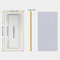 Axyaa LED Rectangular Bathroom Mirror with Colour Illumination and Antifog - Golden Frame