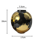 Axyaa Gold Foil Ceramic Vase for Flower Arrangement and Room Decor