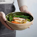 Axyaa Flame-Killed Ceramic Bowl Set: Salad, Dessert, Snack, Pasta Serving Bowls