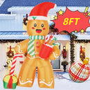 Axyaa Xmas Gingerbread Man Inflatable - Giant Outdoor Christmas Decor