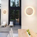 Axyaa Cream Bedside Wall Light with Yellow Cave Stone - Retro Art Decoration