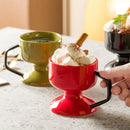 Axyaa Ceramic Dessert Bowl Set for Ice Cream, Yogurt, Salad, Pudding, and Cold Drinks