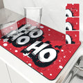 Axyaa Christmas Dot Dry Mat Set - Absorbent & Anti-slip Drain Pad for Kitchen & Bathroom