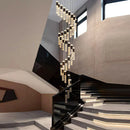 Axyaa Crystal Chandelier Stair Pendant Lamp Living Room Interior Lighting