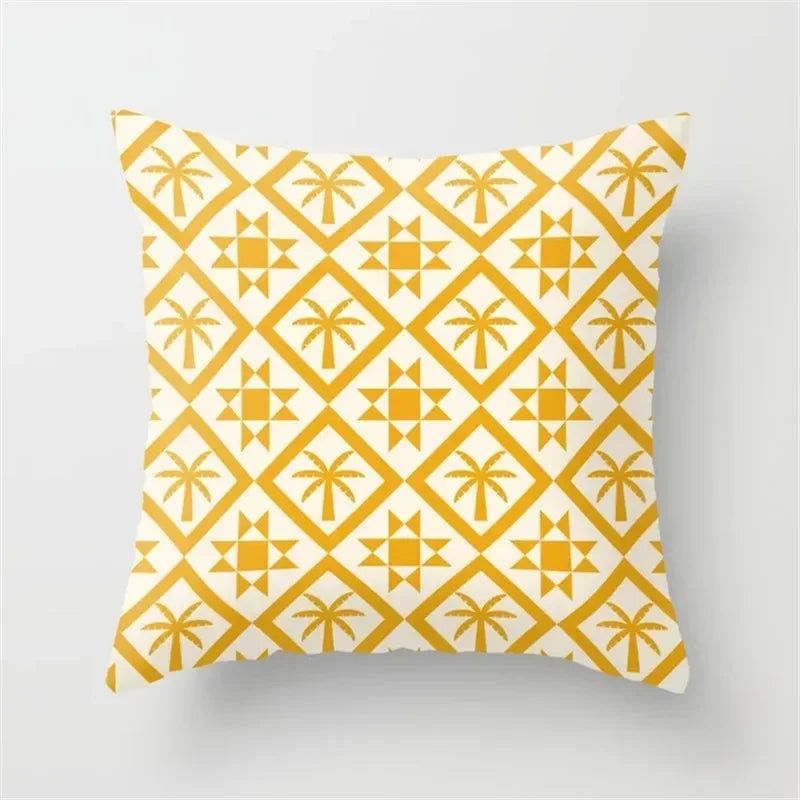 Axyaa Geometric Print Cushion Pillowcase 45x45cm for Home Decor